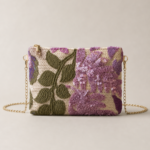 Lavender Bloom Sequin Clutch