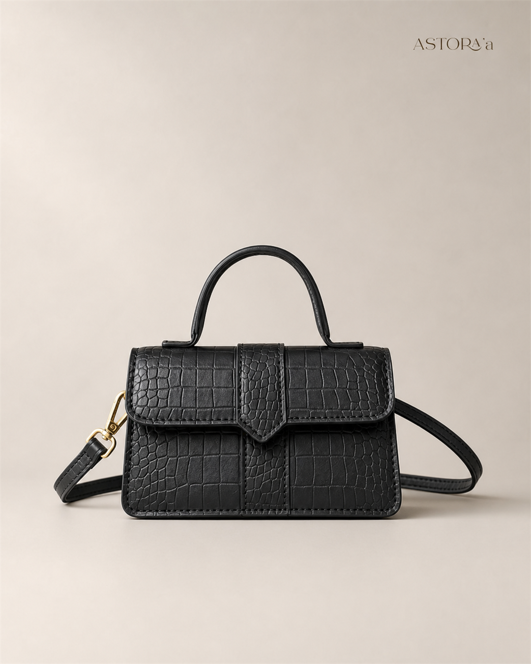 Luxe Crocodile Grain Crossbody