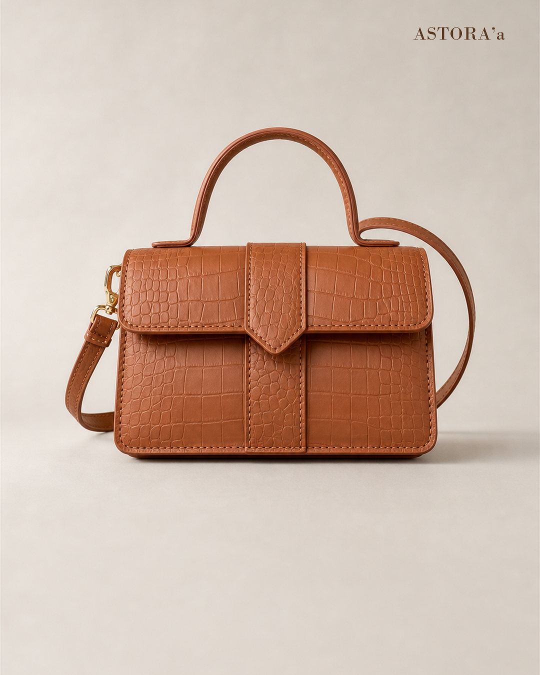 Luxe Crocodile Grain Crossbody