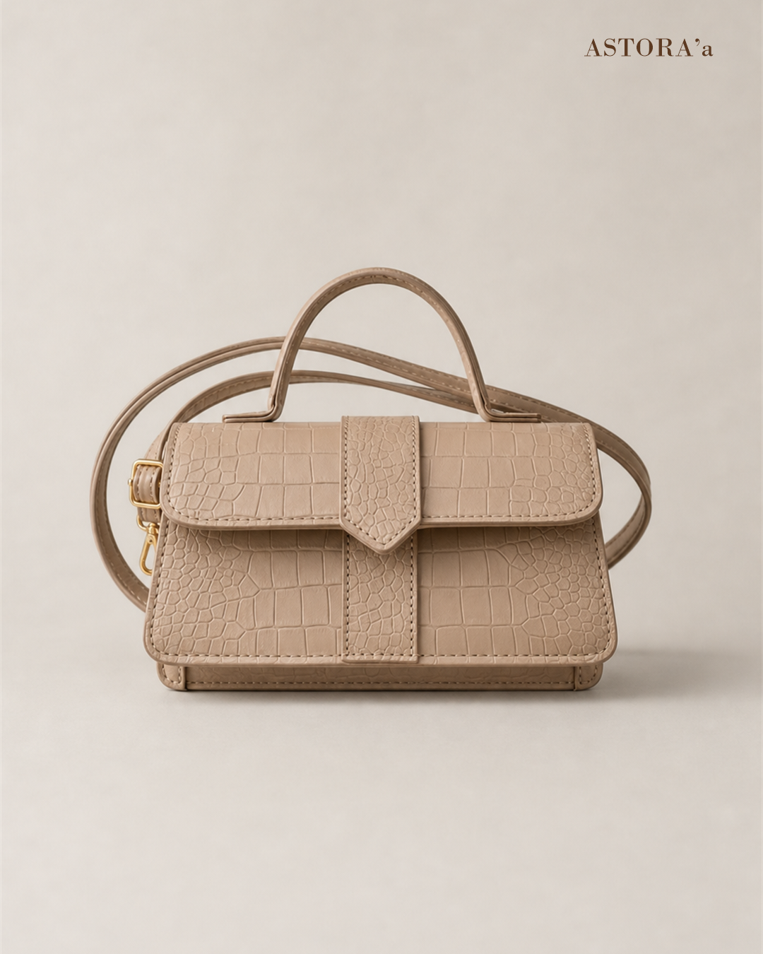 Luxe Crocodile Grain Crossbody